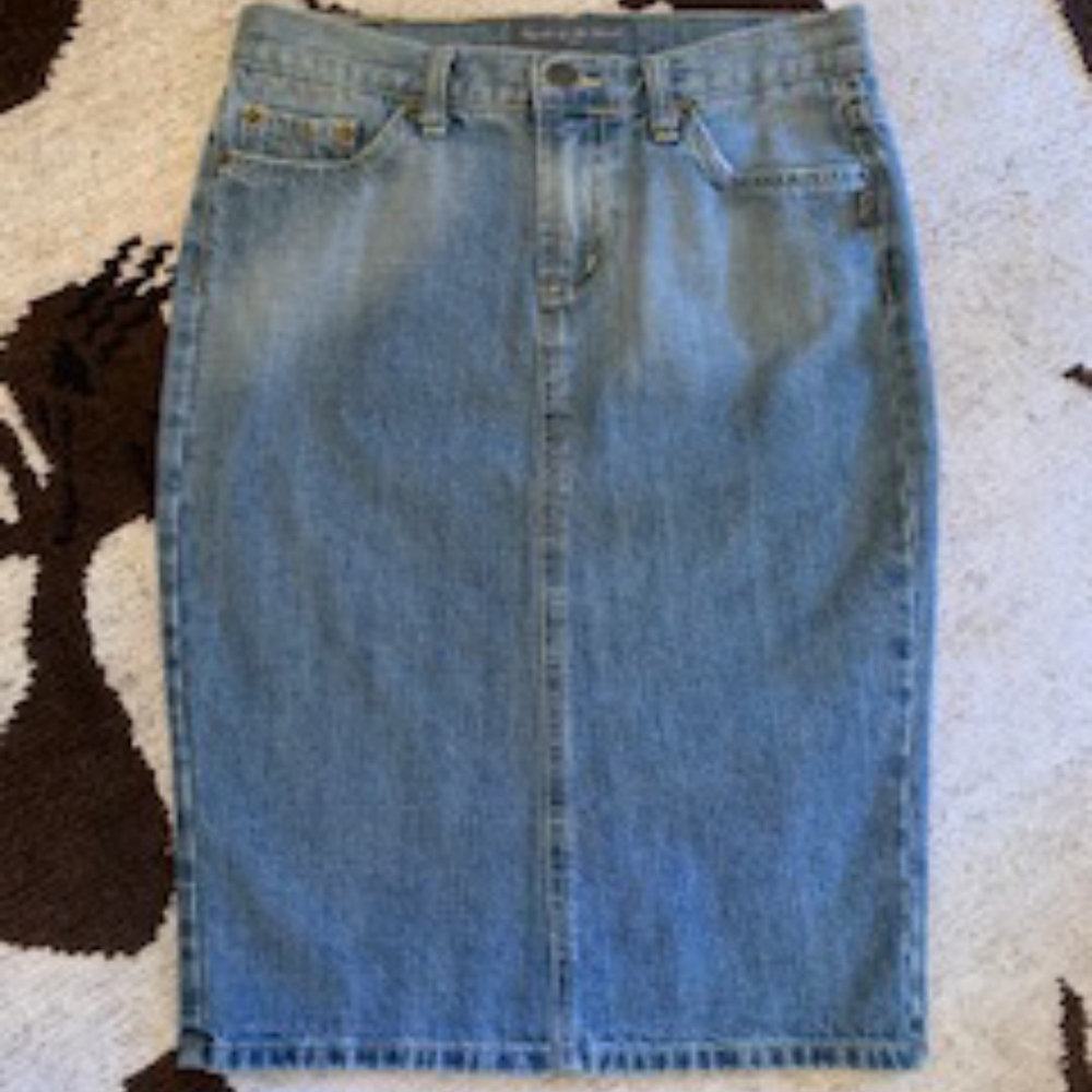 Vintage denim pencil skirt!